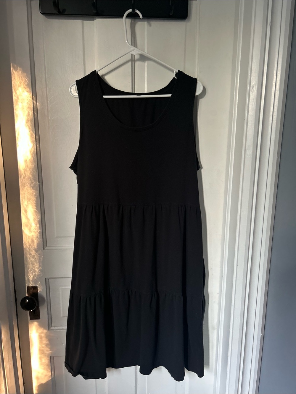 Frye Black Sleeveless Tiered Mini Dress